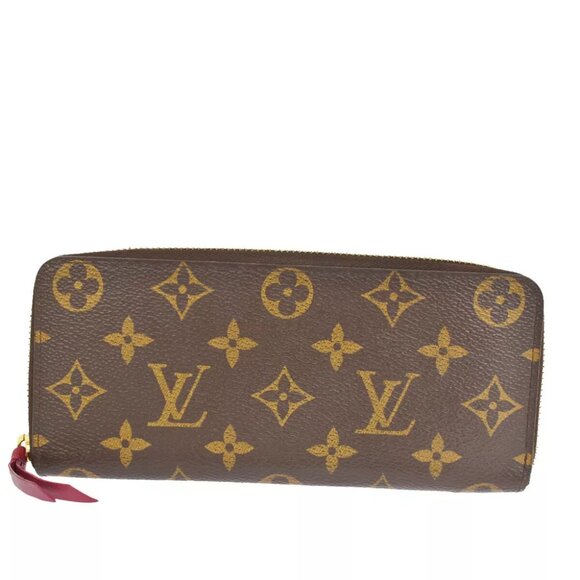 LOUIS VUITTON Portefeuille Clemence Long Wallet Monogram Brown M60742 35YB631 - Picture 1 of 13